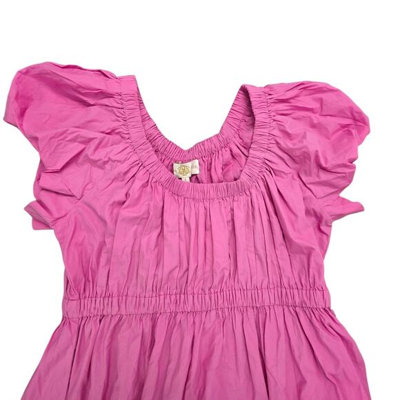 Anna Cate Dress Womens Large Melanie Midi Dress Pink Old Money Smock Tuckernuck - Picture 4 of 9